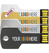 [4GB-100pcs] Custom Key Shaped USB Flash Drive 4GB 100 Pack Bulk USB Drives with Personalized Log...
