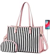 LOVEVOOK Laptop Bag for Women, Large Capacity Tote Bag, Handbag Shoulder Bag Purse, Business Work...