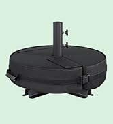 SONGMICS Umbrella Base, Round Patio Umbrella Stand, Sand Fillable Bag 66 lb, for 5-10 ft Umbrella...