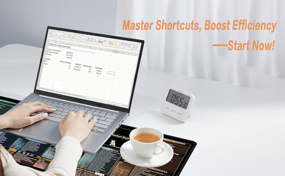 excel word powerpoint desk mat