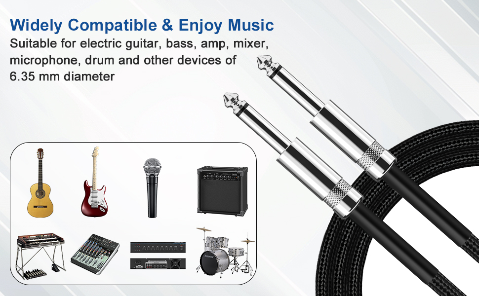 guitar amp cord, instrument cable guitar cable 15ft