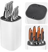 Fohil Knife Block without Knives, Universal Knife Block, Detachable Knife Holder, Space Saver Kni...