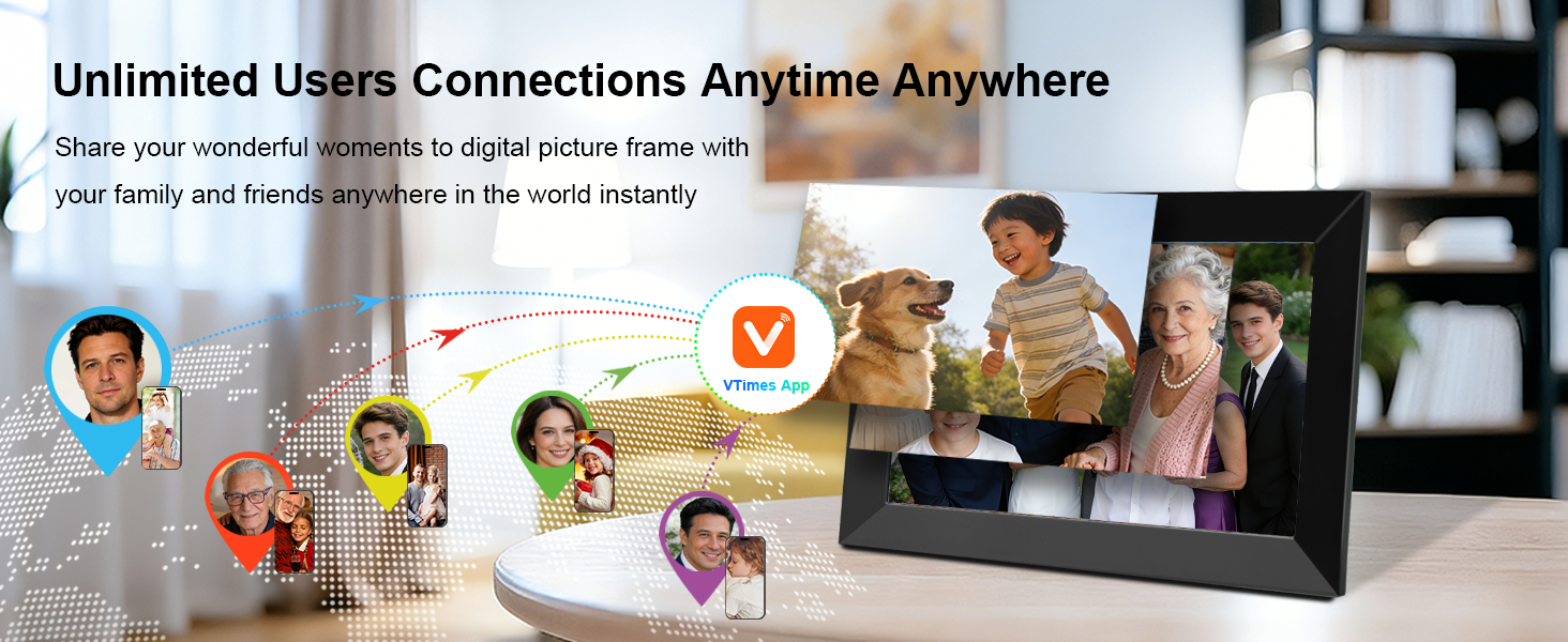 digital picture frames load from phone