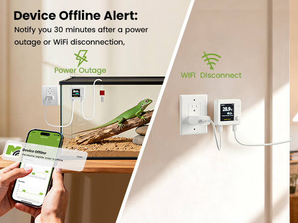 Device Offline Alert: Notify you 30 minutes after a power outage or Wi-Fi disconnection