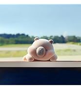 Cute Furry Animal Rear View Mirror Accessories, Car Dashboard Ornament Center Screen Decoration R...
