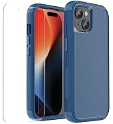 droperprote for iPhone 15 Case with Tempered Glass Screen Protector 3 in 1 Heavy Duty Rugged Shoc...