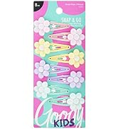 Goody Kids Mini Epoxy Contour Snap Clips - 8 Count, Daisy Charm - Just Snap Into Place - Suitable...