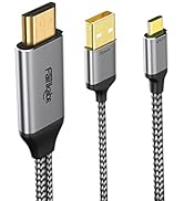 HDMI to USB C Adapter Cable 4K60Hz 6.6FT, HDMI Source Input to USB Type C Output Display Converte...