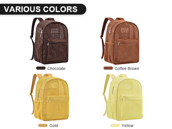 Mesh Backpack for School Heavy Duty See Through Net Bookbag Girls Boys 
