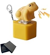 Frog Croaking Fidget Toy,Cute Frog Keychain,Fun Stress Relief Toy,Realistic Sound &amp; Color Lights ...