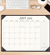 Yibukiu Desk Calendar 2026-2027 Large 22x17, July 2026 - December 2027, 18 Months Big Desk Pad Ca...