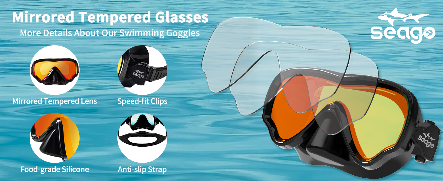 swim goggles with nose cover