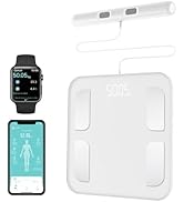 FITDAYS 8-Electrode Smart Scale: Full Body Composition Analyzer, 27 Metrics via Bluetooth Fitdays...