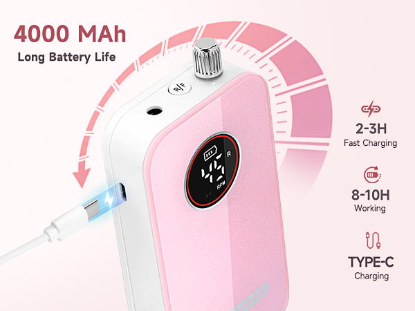 4000MAH nail drill professional