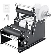 VEVOR Manual Round Labeling Machine, 15-20pcs/min, Applicator for Round Bottles, Adjustable for 0...