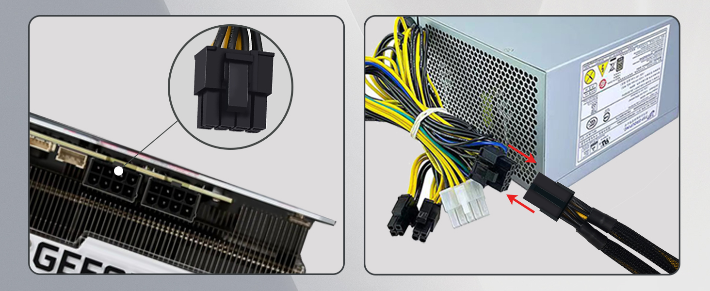 8 Pin PCIe Splitter Cable