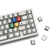 Rainy75 Retro Anime PBT Keycaps-Cherry Keycaps, Custom Keyboard Key caps 60 65 75 100 Percent, 5 ...