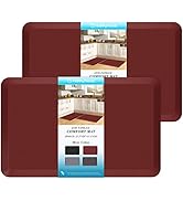 HappyTrends 2 PCS Kitchen Mat Cushioned Anti-Fatigue Floor Mat, Heavy Duty Ergonomic Comfort Foam...