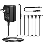 JOYO 12V 1.5A DC Power Supply Adapter for Keyboard, Digital Piano, Guitar Pedals, Mini Amplifier ...