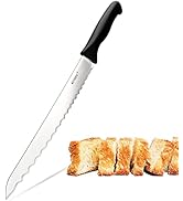 KUNIFU Multiple Serrated Bread Knife, Bread Slicer For Homemade Bread, 8.56 Inch Upgraded High Ca...