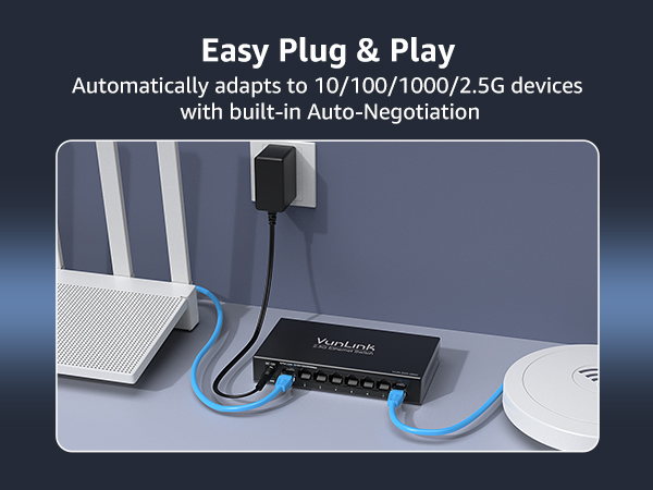 VunLink 8-Port 2.5G Ethernet Switch