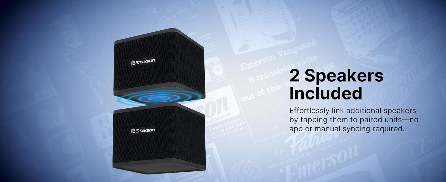 2 Speakers Included
