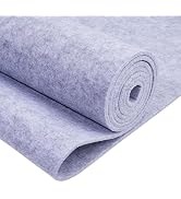 BENECREAT 6.56ft x 11.81inch Craft Felt Rolls, 0.2inch Thick Light Grey Felt Fabric, Elastic Soft...