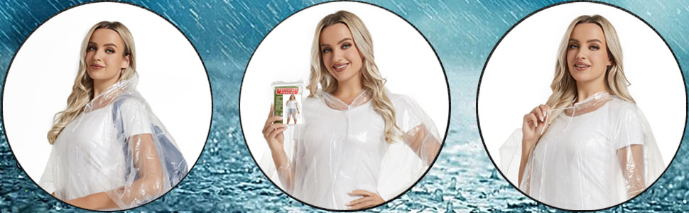 Disposable Rain Ponchos 
