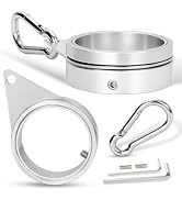 BONWIN 2" Large Flag Pole Rings, 2 Pcs Aluminum Alloy Spinning Flag Pole Ring Clips Swivels, 360°...