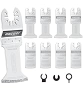 AMZWEI 8PCS Diamond Oscillating Tool Blades, Curved Edge Long Multi Tool Blades for Grout Removal...