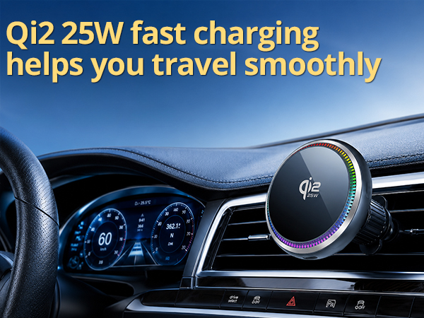 Qi2.2 25W Car Charger Mount