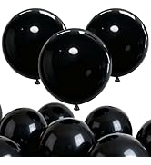 50 Pack Black Balloons 24 Inch Black Latex Party Balloon for Wedding, Birthday, Baby Shower and More