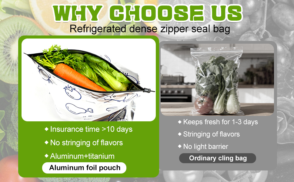 30Pcs Reusable Aluminum Foil Sealable Storage Bags