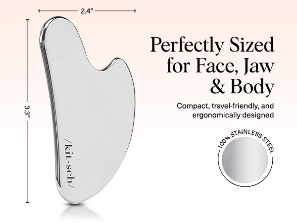 Stainless Steel Gua Sha Lymphatic Drainage Massager for Face Chin Jawline Shaper Double Chin Reducer