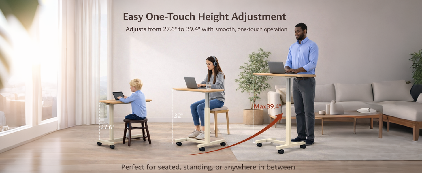Easy One-Touch Height Adjustment