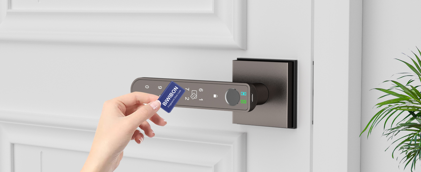 Finger print door knobs grey