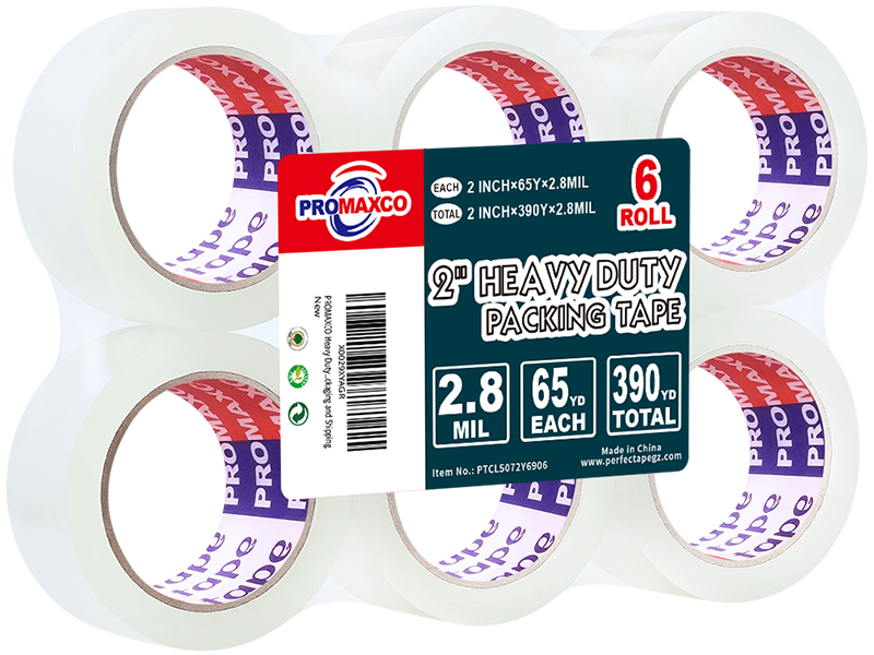 PROMAXCO 1.88inch Heavy Duty Packing Tape 6 Rolls
