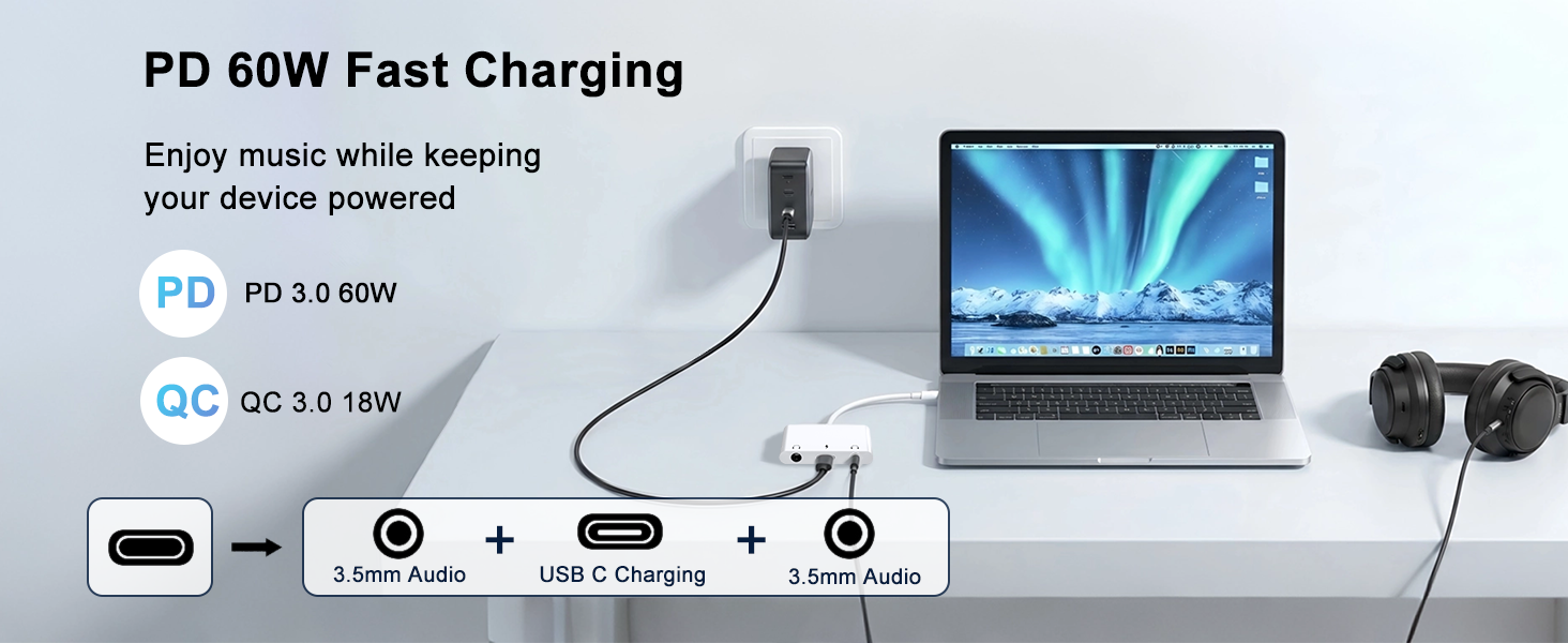 Headphone Splitter for 2 Headphones