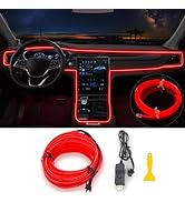 Jushope EL Wire Car LED Lights, Interior Car Lights Strip, USB Car Ambient Lighting with Switch a...