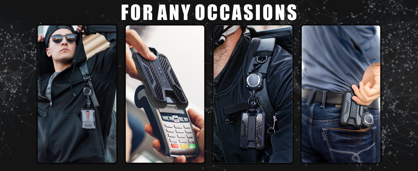 Retractable Badge Holders Retractable Badge Reel Key Chain Black