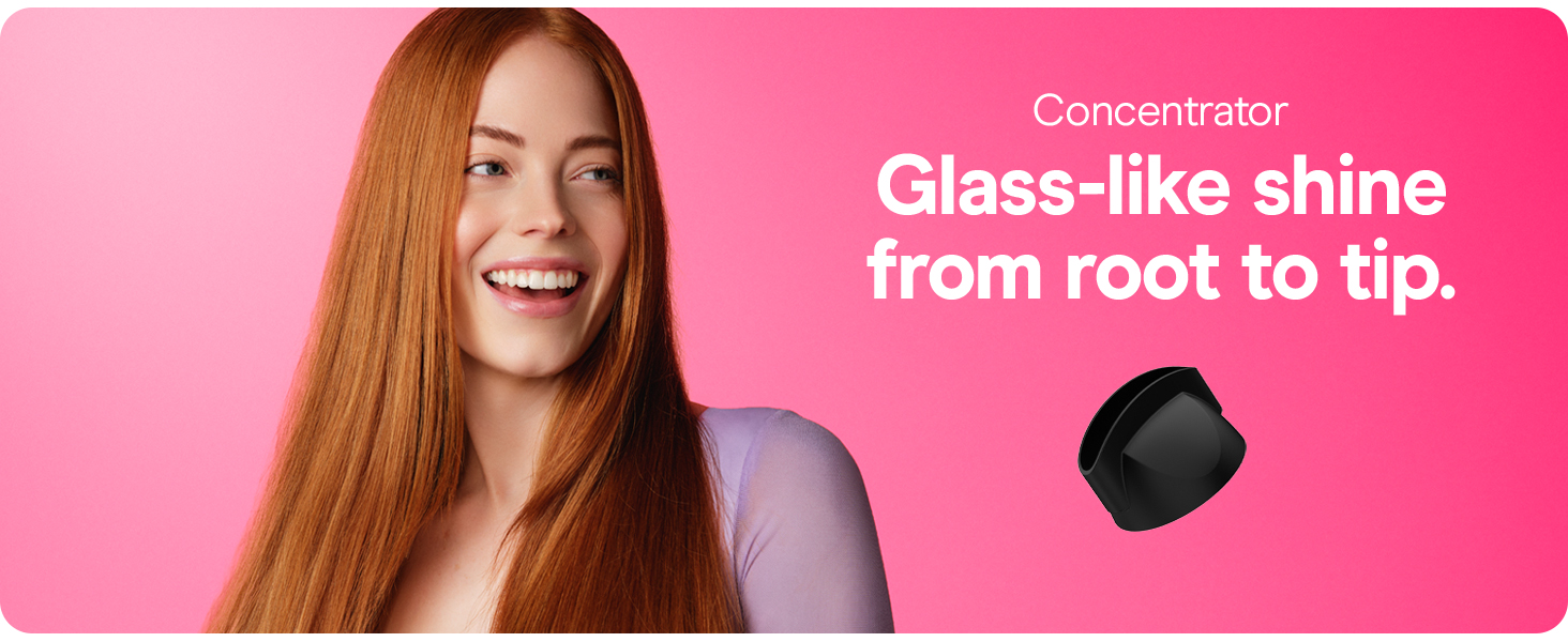 glass-like shine from root to tip