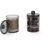 DAPOWER 2 Pack Qtip Holder Vanity Storage Canister for Cotton Ball Cotton Swab Pads Floss, 10-Oun...