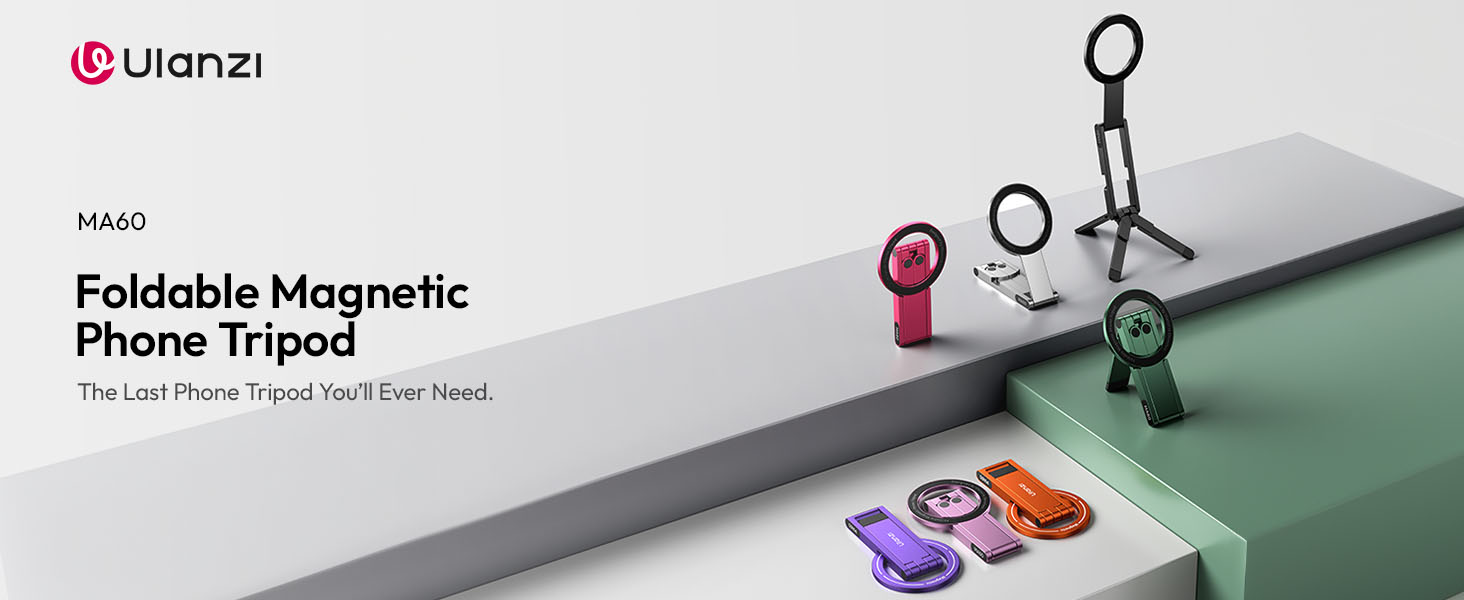 ULANZI MA60 Magnetic Phone Tripod Stand for iPhone - Aluminium Maglock Smartphone