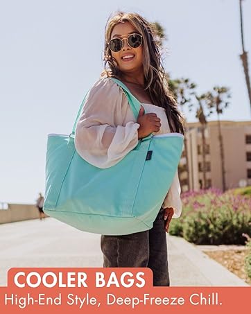 Large backpack cooler that holds 24 cans with leakproof liner and extra dry storage pockets.