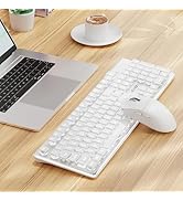 SEUNKWANG EWEADN X7S Wireless Keyboard and Mouse with Pudding Keycaps, Metal Panel, 2.4G Recharge...