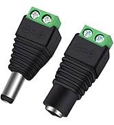 CENTROPOWER 10 Pairs 12V 5A DC Power Plug Connectors (5.5mm x 2.1mm) – Includes 10 Male &amp; 10 Fema...