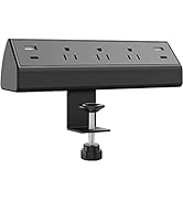 Desk Clamp Power Strip with USB C,Power Supply for Desk Edge Mount with 3 Outlets,2 USB C (PD 20W...