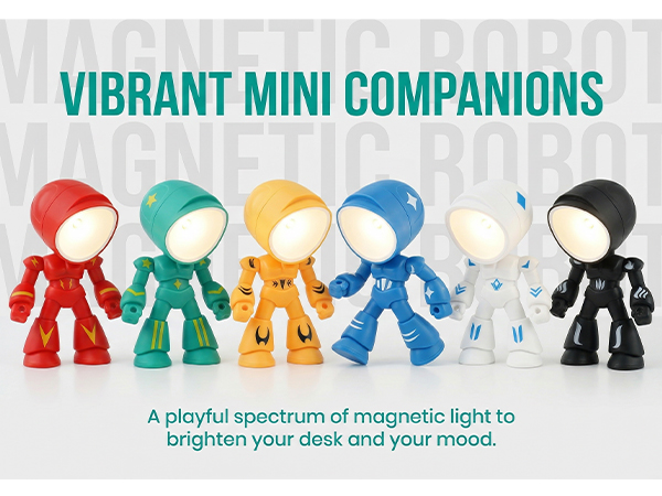 lonely robot cartoon cute robot design companion table light