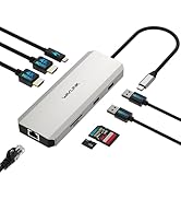WAVLINK Docking Station Dual Monitor, Dual 4K@60Hz USB-C Dock with PD Pass-Through 125W, 2.5G Eth...