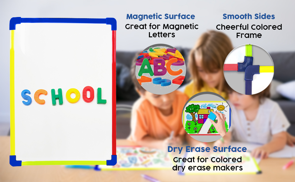 great for magnetic letters, numbers, or any sort magnet. perfect for playgroup, school classrooms
